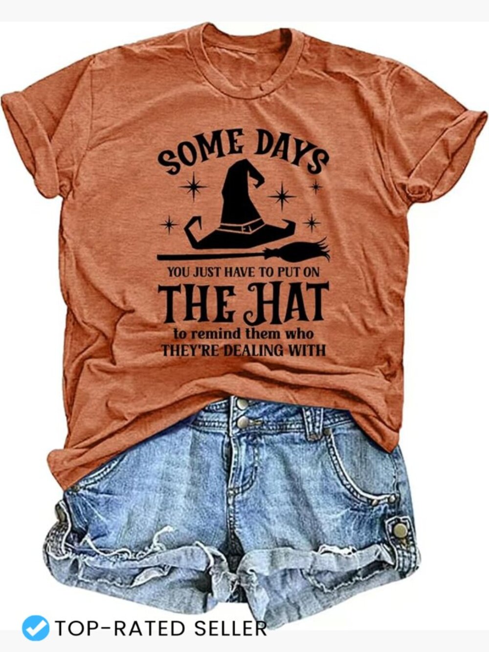 Funny Witch Graphic Tee Halloween Party Shirt Short Sleeve Crew Neck Women Top